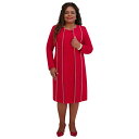 カスパー レディース ワンピース トップス Women's Piping-Trim Long Jacket, Regular & Plus Sizes Crimson Cream