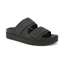 バイオニック レディース サンダル シューズ Womens Riviera Slide Sandals Black canvas