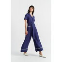 シンティアンドパーカー レディース カジュアルパンツ ボトムス Women's Chinti & Parker Linen Blend La Mer Jumpsuit Admiral blue
