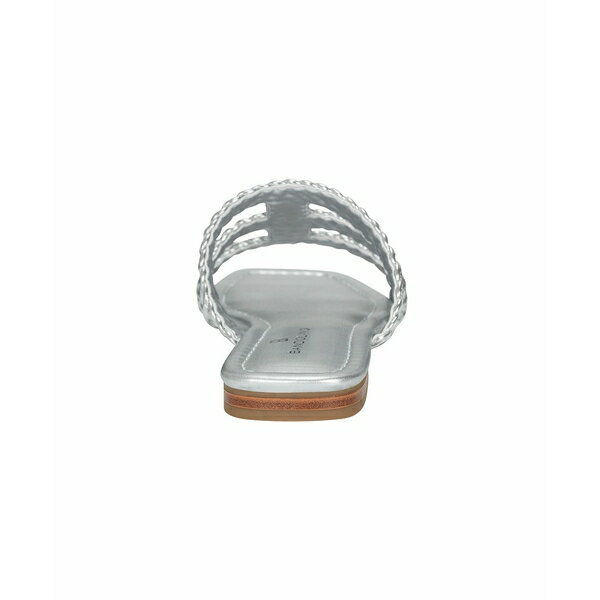 バンドリーノ レディース サンダル シューズ Women's Sumer Woven Caged Flat Slide Sandals Silver 3