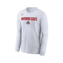 ナイキ メンズ シャツ トップス Men's White Ohio State Buckeyes 2025 On-Court Bench Long Sleeve T-Shirt White(4)