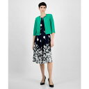 サンドラ ダーレン レディース ワンピース トップス Petite Textured Cascading Florals 2-Pc. Jacket Dress ...