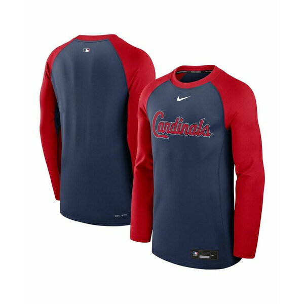 楽天astyナイキ メンズ シャツ トップス Men's Navy/Red St. Louis Cardinals Authentic Collection Game Time Raglan Performance Long Sleeve T-Shirt Navy, Royal