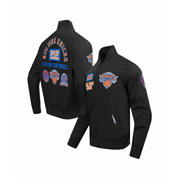 プロスタンダード メンズ ジャケット&ブルゾン アウター Men's Black New York Knicks Area Code Twill Full-Zip Jacket Black