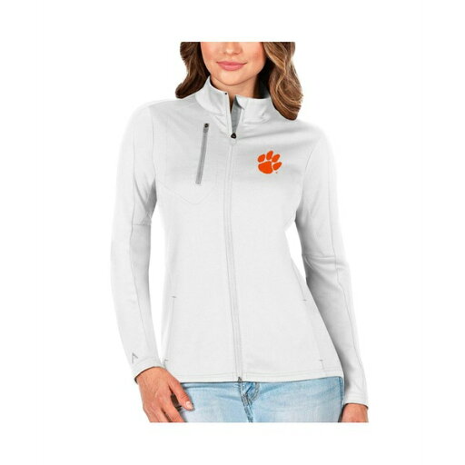 アンティグア レディース ジャケット&ブルゾン アウター Women's White/Silver Clemson Tigers Generation Full-Zip Jacket White, Silver アンティグア レディース ジャケット&ブルゾン アウター Women's White/Silver Clemson Tigers Generation Full-Zip Jacket White, Silver