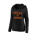 チャンピオン レディース パーカー・スウェットシャツ アウター Women's Black Texas Longhorns Plus Size Heart & ...