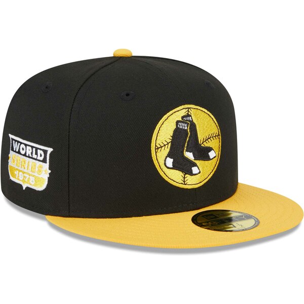 j[G Y Xq ANZT[ Boston Red Sox New Era 59FIFTY Fitted Hat Black/Gold