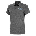 【送料無料】 アンティグア レディース ポロシャツ トップス Seattle Seahawks Antigua Women's Motivated Polo Heather Black