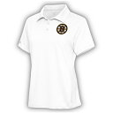 【送料無料】 アンティグア レディース ポロシャツ トップス Boston Bruins Antigua Women's Motivated Polo White