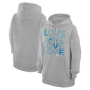 カールバンクス レディース パーカー・スウェットシャツ アウター Detroit Lions GIII 4Her by Carl Banks Women's Love Graphic Pullover Hoodie Heather Gray