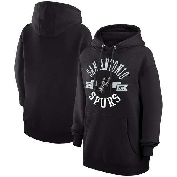 カールバンクス レディース パーカー・スウェットシャツ アウター San Antonio Spurs GIII 4Her by Carl Banks Women's City Pullover Hoodie Black