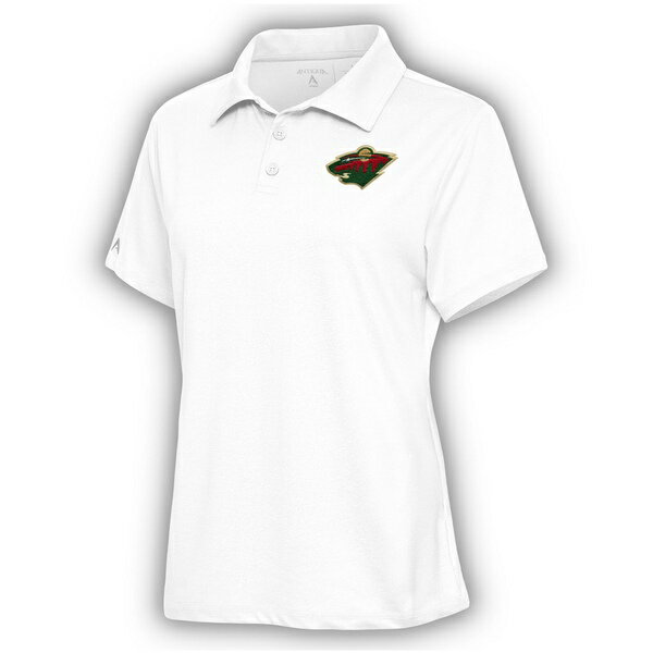 アンティグア レディース ポロシャツ トップス Minnesota Wild Antigua Women's Motivated Polo White