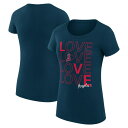 yz J[oNX fB[X TVc gbvX Los Angeles Angels GIII 4Her by Carl Banks Women's Love Graphic Team Fitted TShirt Navy