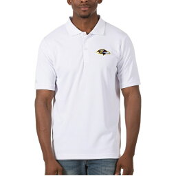 アンティグア メンズ ポロシャツ トップス Baltimore Ravens Antigua Legacy Pique Polo White