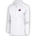 【送料無料】 アンティグア レディース パーカー・スウェットシャツ アウター USA Swimming Antigua Women's Tribute HalfZip Pullover Top White