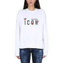 ディースクエアード レディース パーカー・スウェットシャツ アウター Icon Game Lover Sweatshirt BIANCO