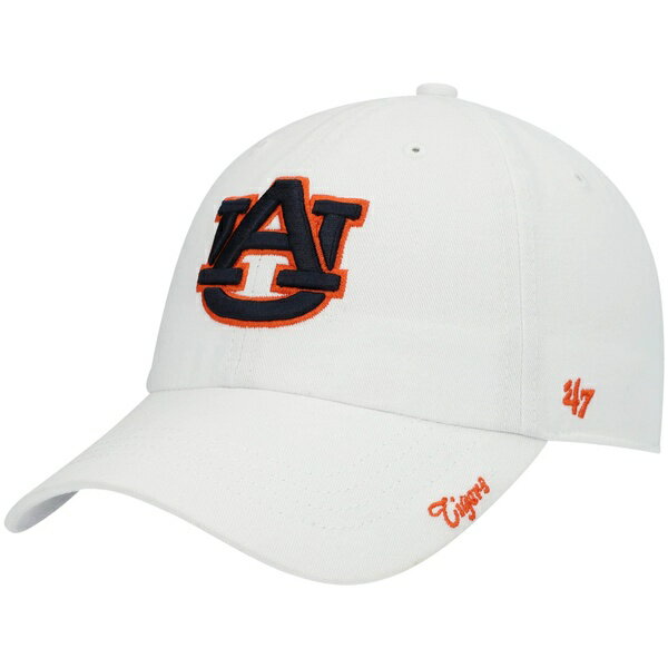 フォーティーセブン レディース 帽子 アクセサリー Auburn Tigers '47 Women's Miata Clean Up Adjustable Hat White