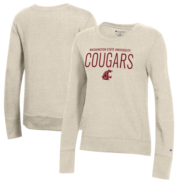 チャンピオン レディース パーカー・スウェットシャツ アウター Washington State Cougars Champion Women's Core 2.0 Fleece Pullover Sweatshirt Oatmeal