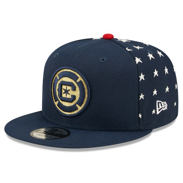 ニューエラ メンズ 帽子 アクセサリー Chicago Fire New Era 2022 Americana 9FIFTY Snapback Adjustable Hat Navy