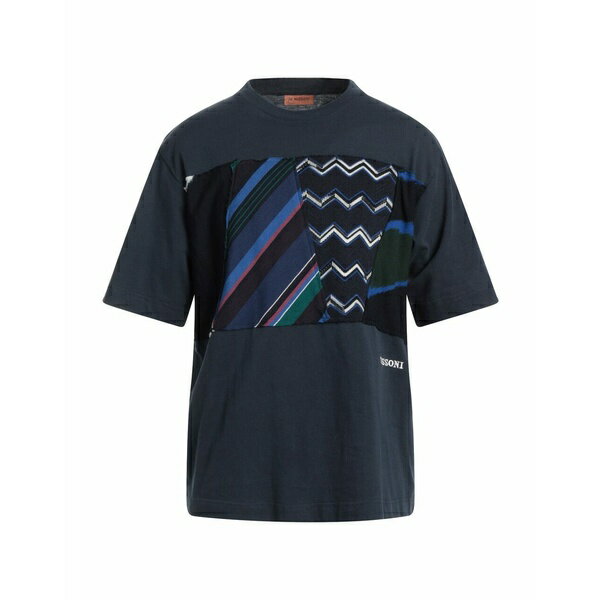 【送料無料】 ミッソーニ メンズ Tシャツ トップス T-shirts Midnight blue