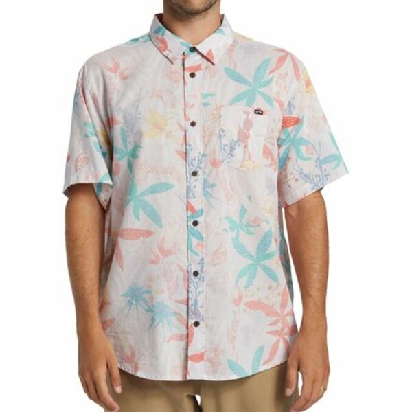 ビラボン メンズ シャツ トップス Sundays Short-Sleeve Shirt - Men's Fog