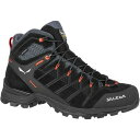サレワ メンズ ハイキング スポーツ Alp Mate Mid WP Hiking Boot - Men's Black Out/Fluo Orange