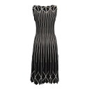 エリザベスフランキ レディース ワンピース トップス Knitted Dress BLACK