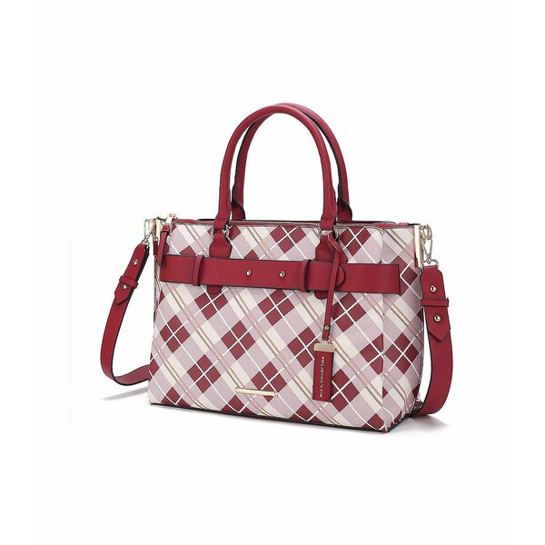 ヴィヴィアンウエストウッド トートバッグ（レディース） MKFコレクション レディース トートバッグ バッグ Vivian Plaid Women's Tote Satchel Bag by Mia K Burgundy