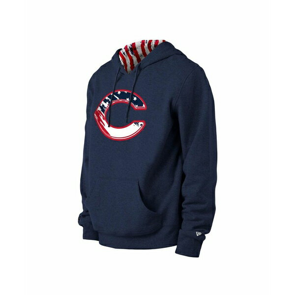 ニューエラ レディース パーカー・スウェットシャツ アウター Men's Navy Cincinnati Reds 4th of July Stars & Stripes Pullover Hoodie Navyのサムネイル