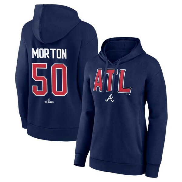 ファナティクス レディース パーカー・スウェットシャツ アウター Atlanta Braves Fanatics Branded Women's Personalized Hometown Legend Pullover Hoodie Navy