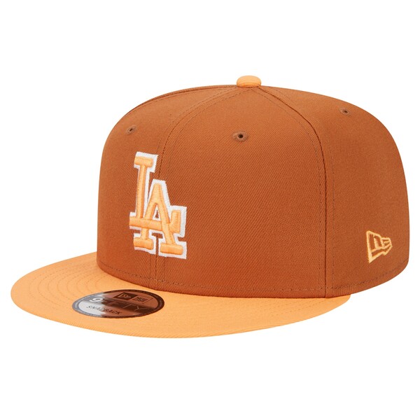 j[G Y Xq ANZT[ Los Angeles Dodgers New Era Spring Color TwoTone 9FIFTY Snapback Hat Brown