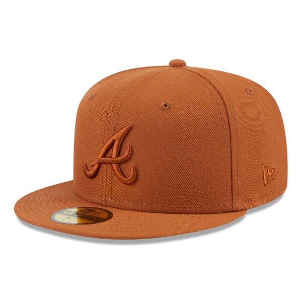 j[G Y Xq ANZT[ Atlanta Braves New Era Spring Color 59FIFTY Fitted Hat Brown