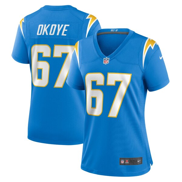 楽天astyナイキ レディース ユニフォーム トップス CJ Okoye Los Angeles Chargers Nike Women's Team Game Jersey Powder Blue