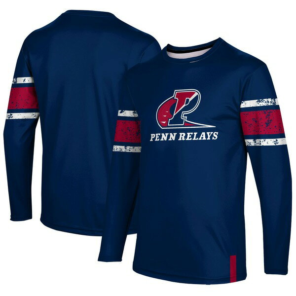 プロスフィア メンズ Tシャツ トップス Pennsylvania Quakers ProSphere Penn Relays Long Sleeve T Shirt Navy