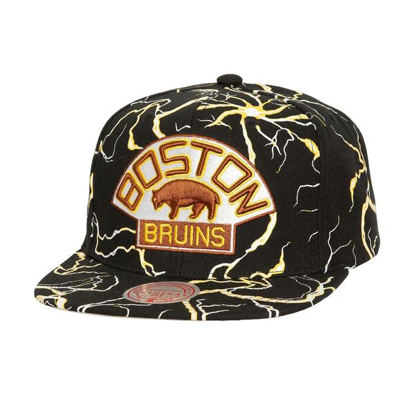 ミッチェル＆ネス ミッチェル&ネス メンズ 帽子 アクセサリー Boston Bruins Mitchell & Ness Storm Season Snapback Hat Black