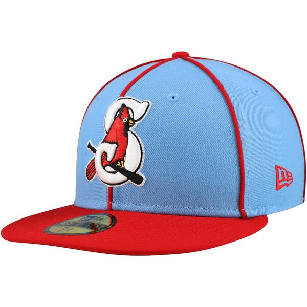 j[G Y Xq ANZT[ Springfield Cardinals New Era Authentic Collection 59FIFTY Fitted Hat Light Blue/Red