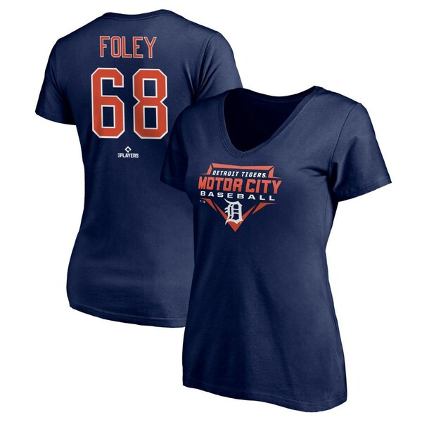 ファナティクス レディース Tシャツ トップス Detroit Tigers Fanatics Branded Women's Hometown Legend Personalized Name & Number VNeck TShirt Navy