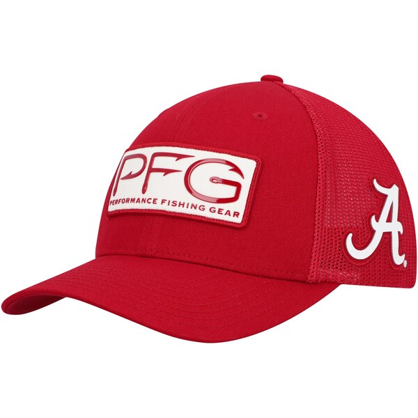 楽天astyコロンビア メンズ 帽子 アクセサリー Alabama Crimson Tide Columbia PFG Hooks Flex Hat Crimson