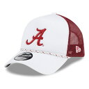 楽天astyニューエラ メンズ 帽子 アクセサリー Alabama Crimson Tide New Era Court Sport Foam AFrame 9FORTY Adjustable Trucker Hat White/Crimson