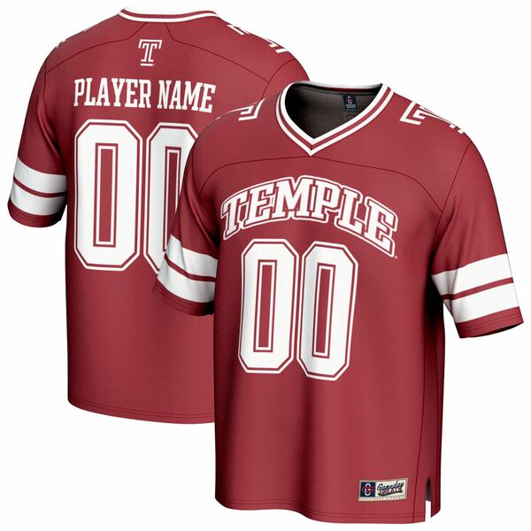 ゲームデイグレーツ メンズ ユニフォーム トップス Temple Owls GameDay Greats Unisex NIL PickAPlayer Football Fashion Jersey Cherry