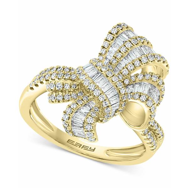 エフィー コレクション レディース リング アクセサリー EFFY® Diamond Baguette Ribbon Statement Ring (3/4 ct. t.w.) in 14k Gold Yellow Gold