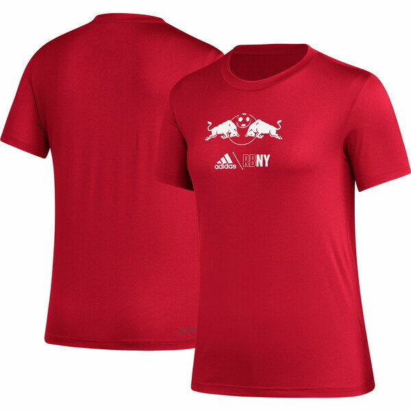 アディダス レディース Tシャツ トップス New York Red Bulls adidas Women's AEROREADY Club Icon TShirt Red