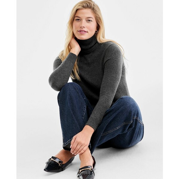 チャータークラブ レディース ニット&セーター アウター Women's 100% Cashmere Turtleneck Sweater, P..
