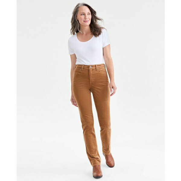 スタイルアンドコー レディース デニムパンツ ボトムス Petite Straight-Leg Corduroy Jeans, Created ..