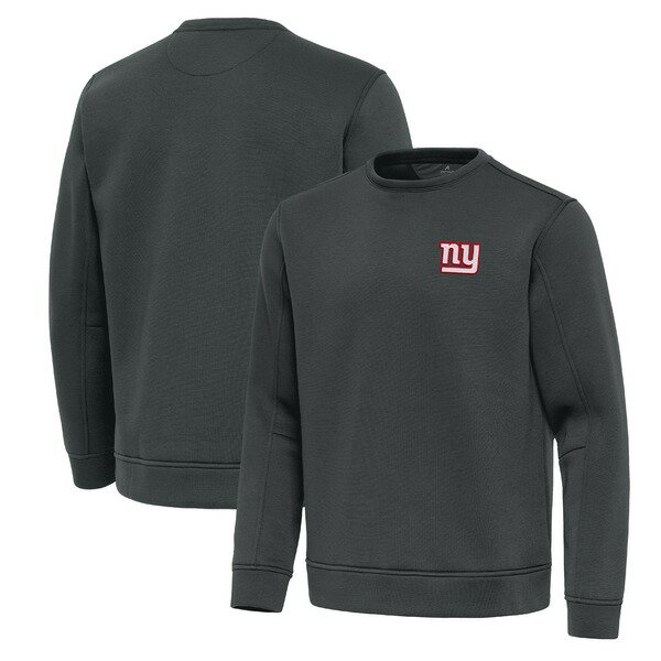 アンティグア メンズ ジャケット&ブルゾン アウター New York Giants Antigua Relevant Lightweight Pullover Sweatshirt Pewter