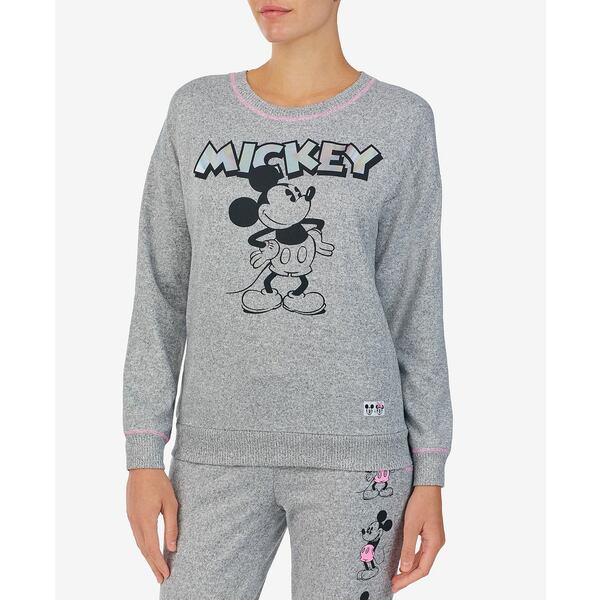ディズニー レディース パーカー・スウェットシャツ アウター Mickey Mouse Knit Crewneck Pajama Sweatshirt Black