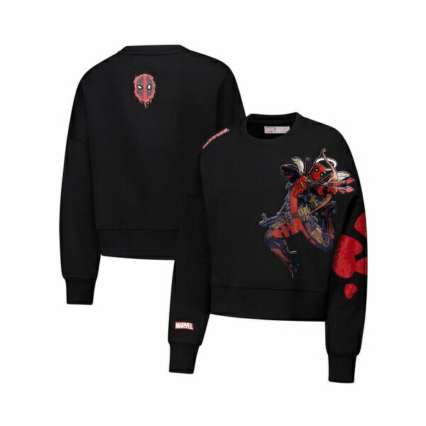 フリーズ マックス レディース パーカー・スウェットシャツ アウター Women's Black Deadpool Comic Pa..