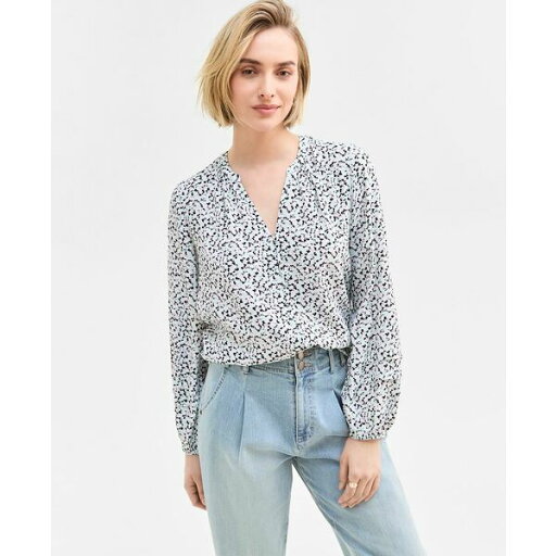 オン サーティフォース レディース カットソー トップス Women's Printed Pintuck Blouse, Exclusively at Macy's Dusty Aqua Combo オン サーティフォース レディース カットソー トップス Women's Printed Pintuck Blouse, Exclusively at Macy's Dusty Aqua Combo