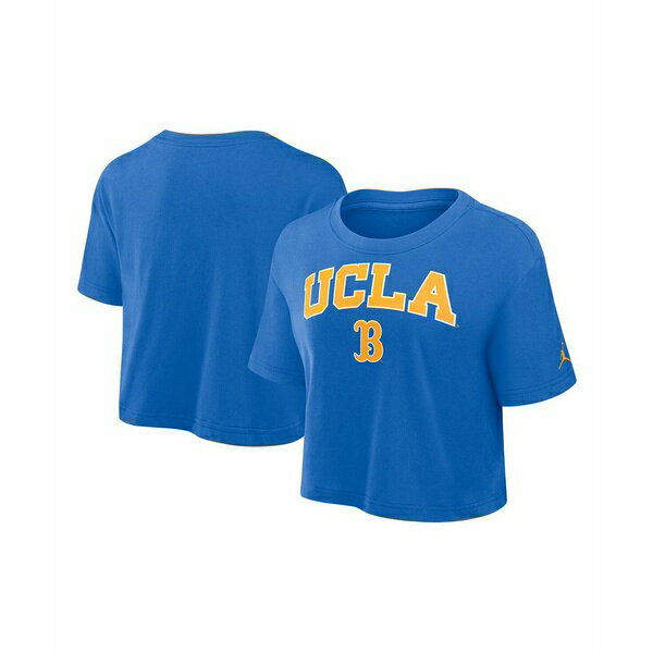 ジョーダン レディース カットソー トップス Women's Blue UCLA Bruins Athletic Prep Arch Cropped Performance T-Shirt Blue(4)