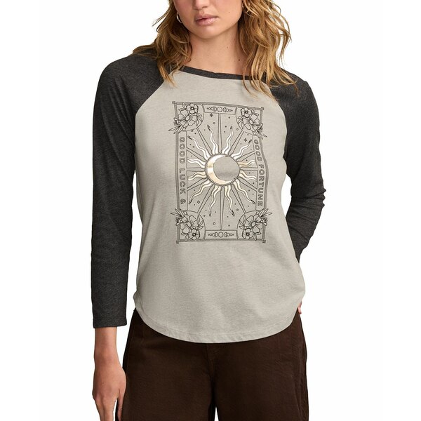 ラッキーブランド レディース カットソー トップス Women's Good Fortune Sun Poster T-shirt with Rag..